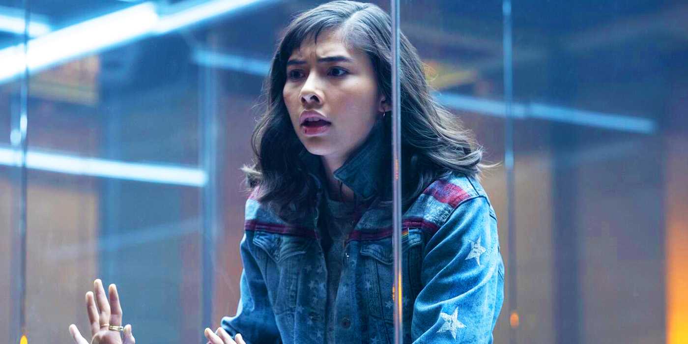 America Chavez in a cage in Earth-838 in Doctor Strange in the Multiverse of Madness