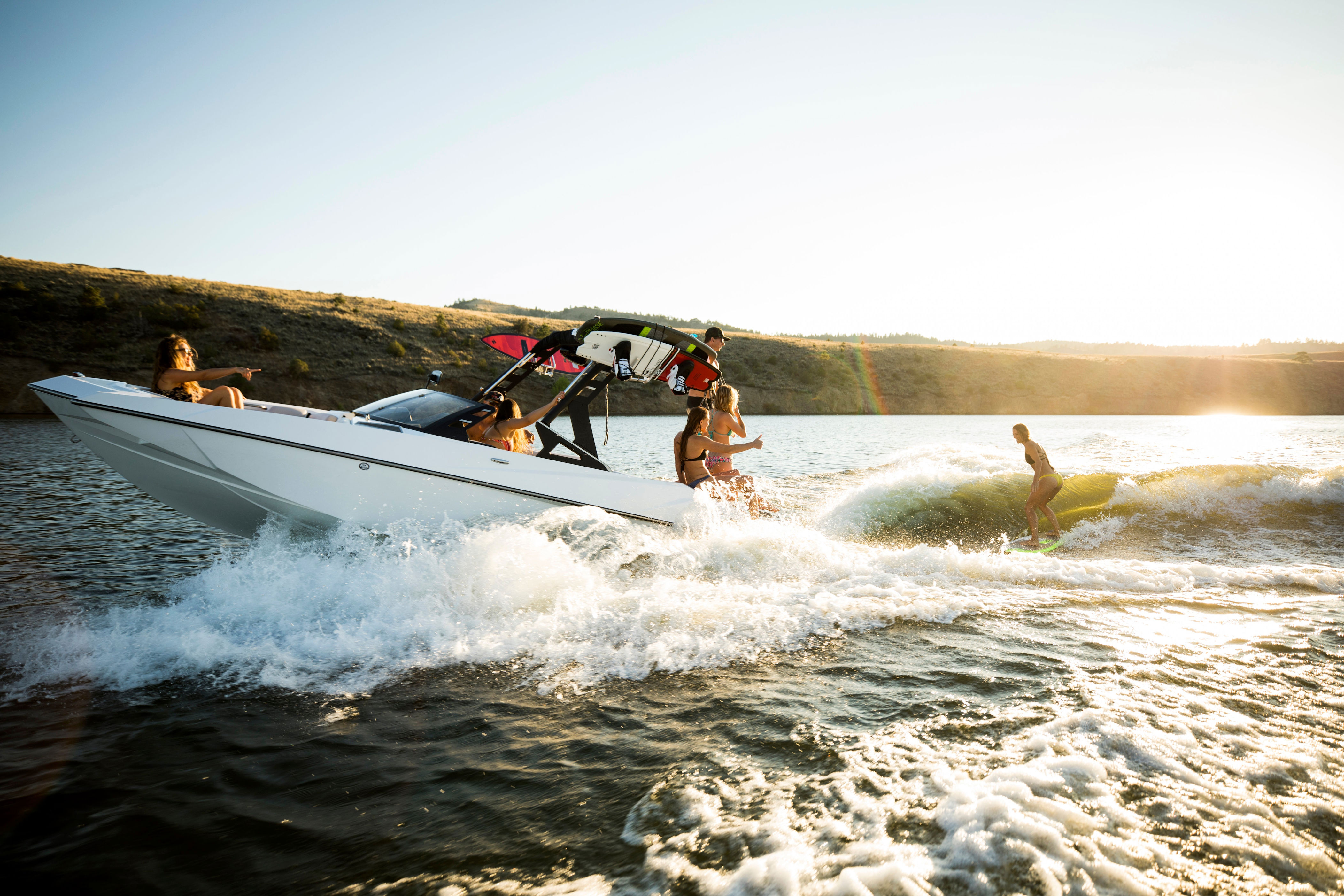 People enjoying a sunny day on a boat