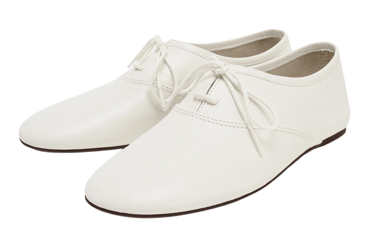 Zara LEATHER LACE-UP LOAFERS
