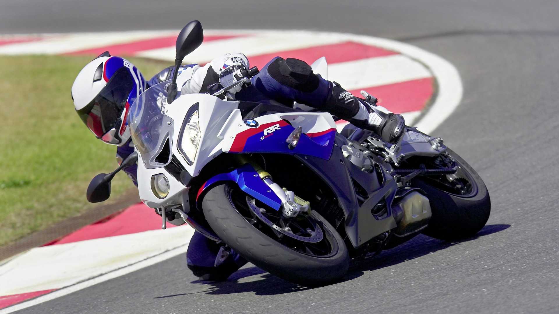 2009 BMW S 1000 RR cornering on a racetrack