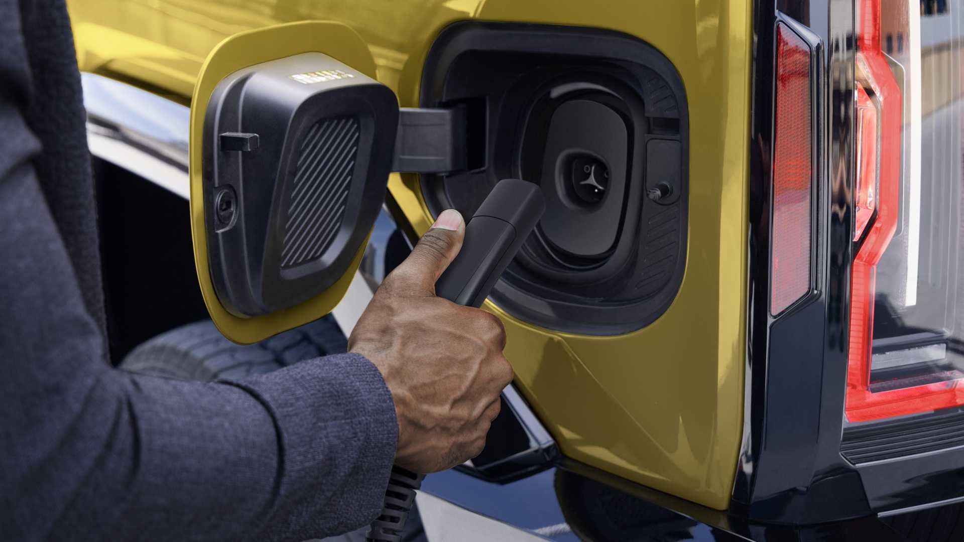 2027 GMC Hummer EV ICON | 25 close-up of the charging port