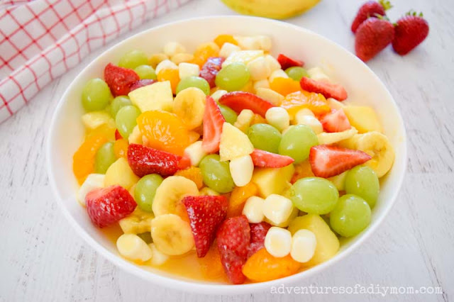 Easy fruit salad recipe with pudding