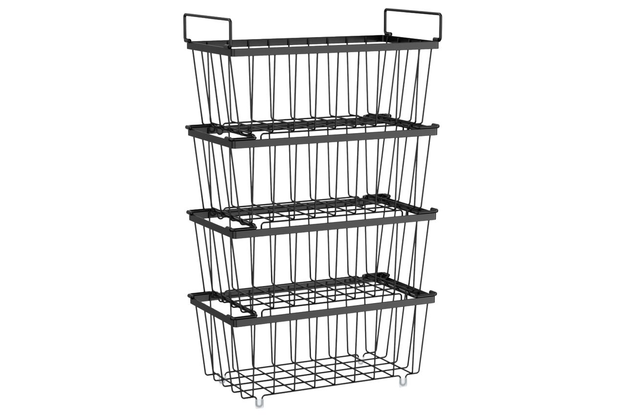iSPECLE Freezer Organizer Bins - Fits 7 Cu.Ft Chest Freezer, 4 Pack Stackable Deep Freezer Organizer Bins (14.7