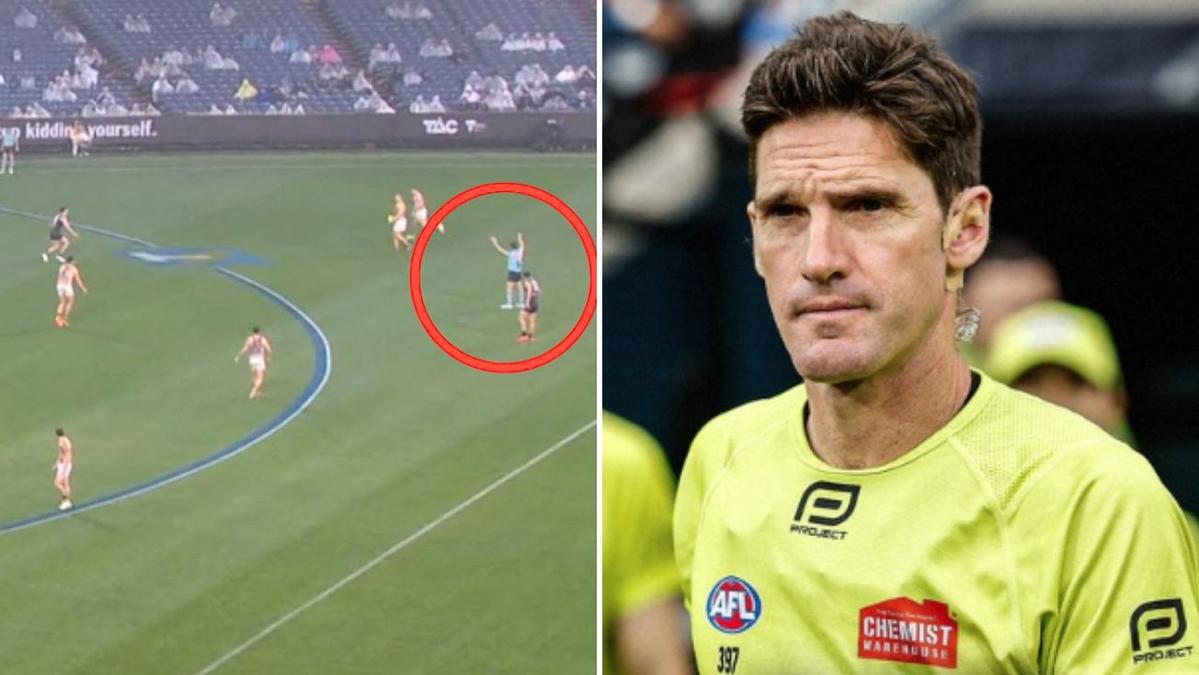 Umpires meet league officials after AFL's own website posts 'clickbait' headline about Matt Stevic