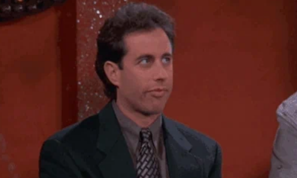 Jerry Seinfeld rolling his eyes