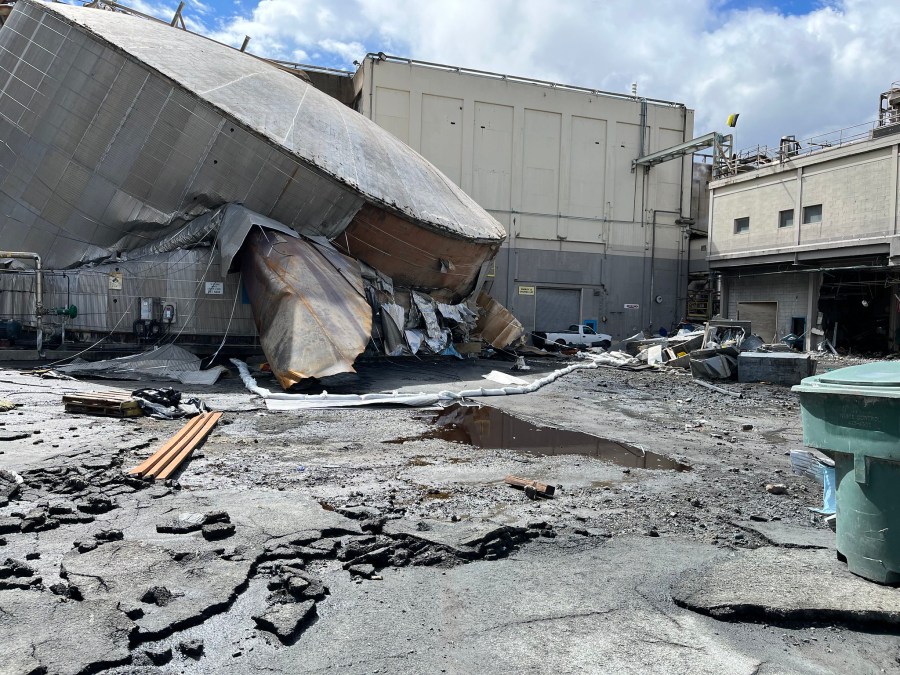 Watch: New footage shows when Nippon Dynawave storage tank ruptured in Longview