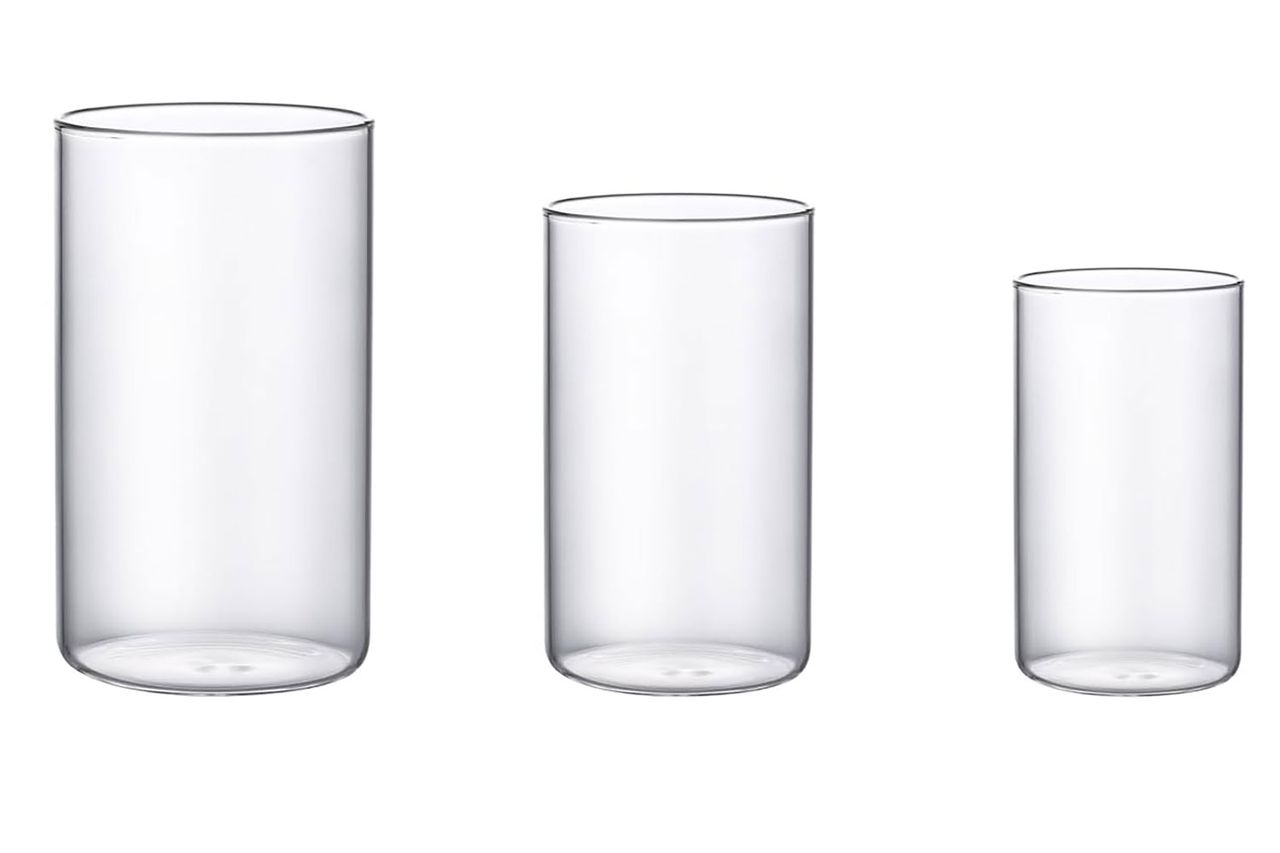 PHOSPHOR Hurricane Candle HoldersFor Pillar Candle Clear Glass Cylinder Centerpieces