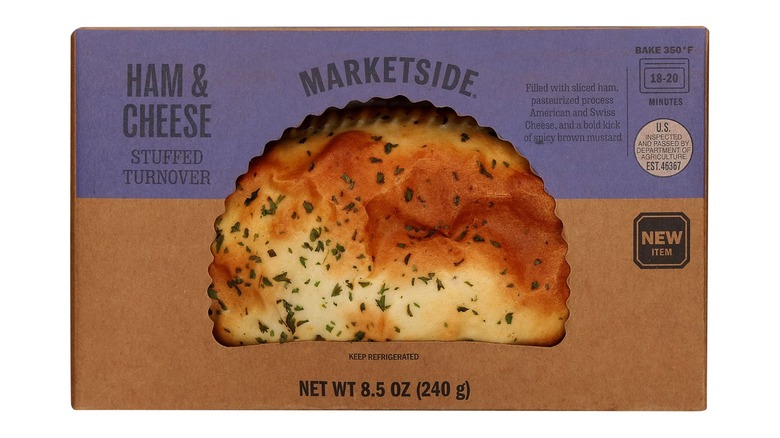 A box of Marketside Ham & Cheese Stuffed Turnover