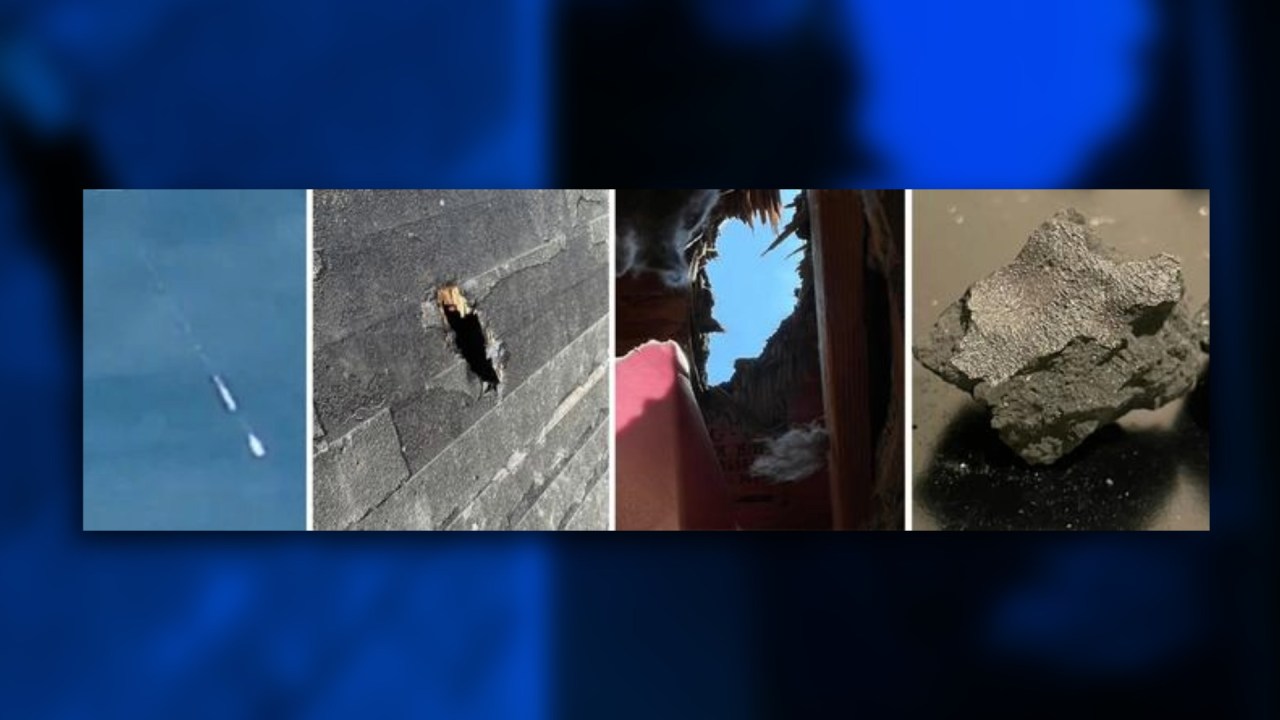 Images from meteorite impact