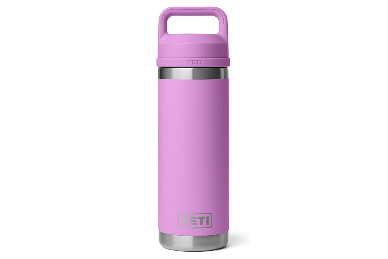 YETI Rambler 18 oz Bottle, Leakproof, Vacuum Insulated, Stainless Steel with Chug Cap, Desert