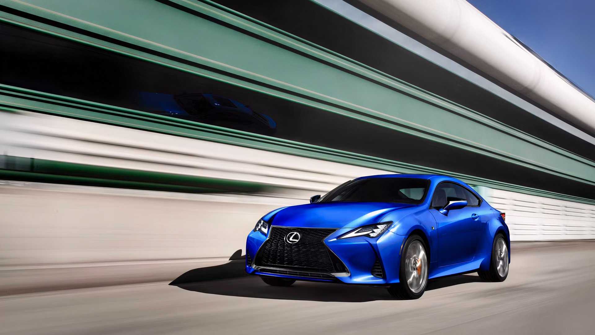2025 Lexus RC front 3/4 shot driving