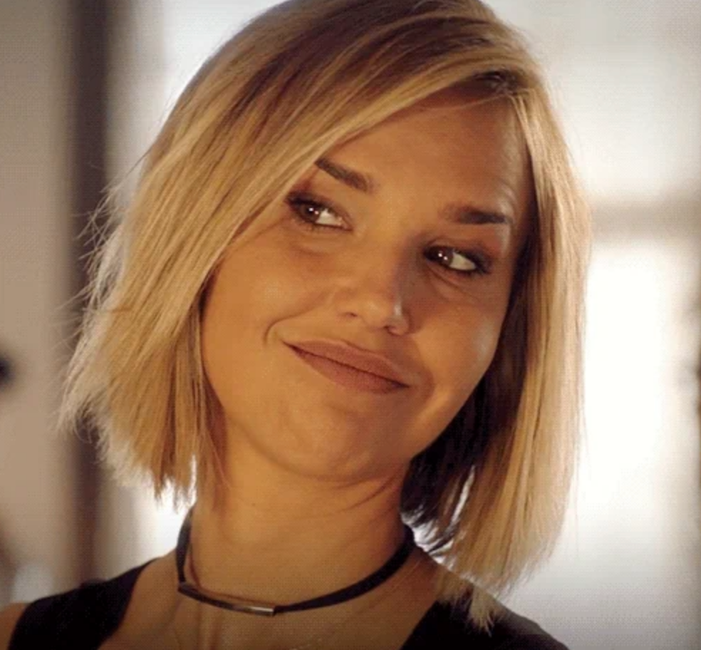 Arielle Kebbel with a smirk
