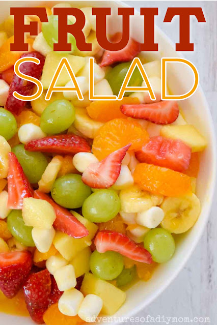 The BEST fruit salad is SO easy to make! Mix up a sauce with pudding and add your favorite fruits!