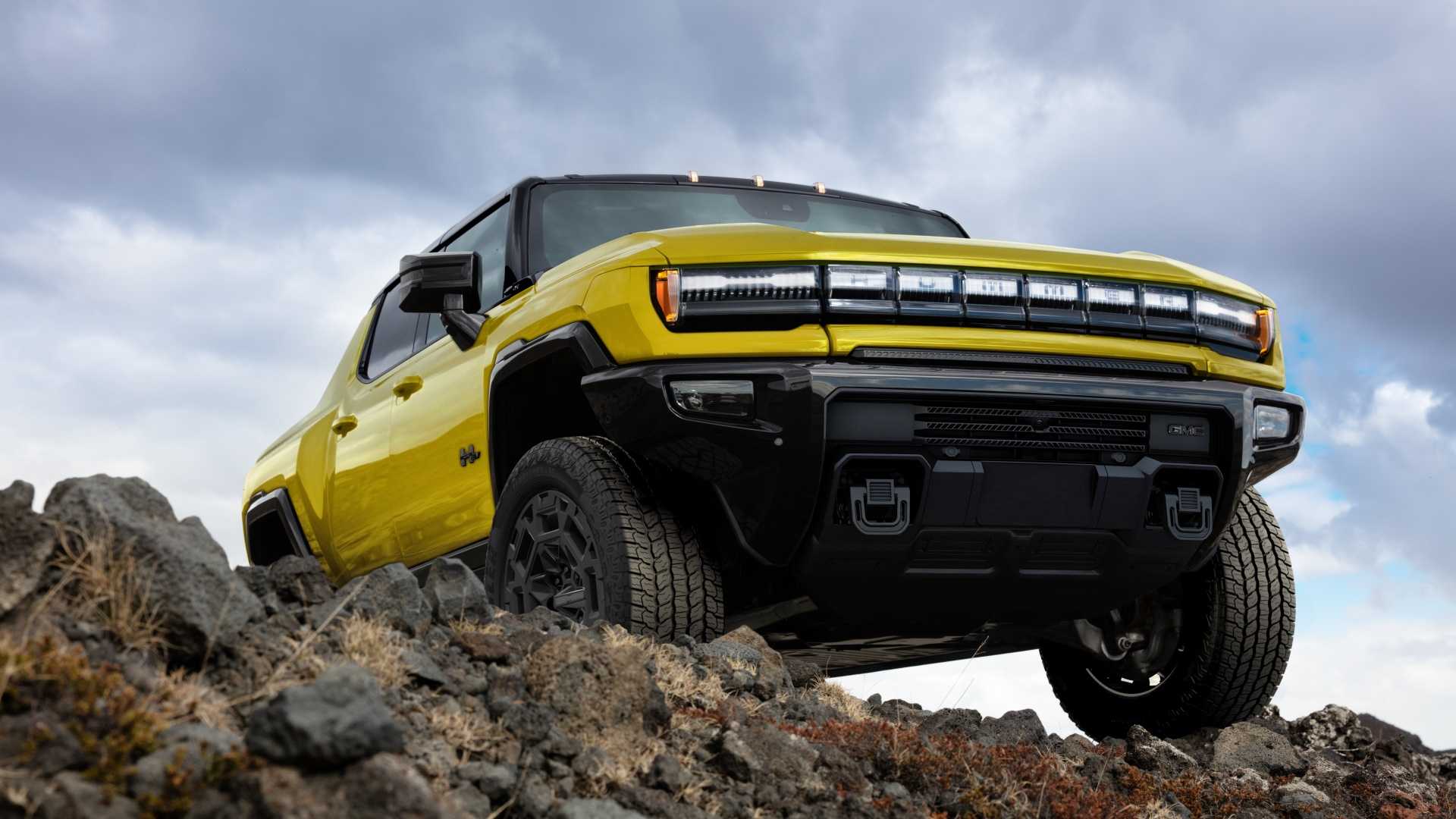 2027 GMC Hummer EV ICON | 25 front shot parked off-road