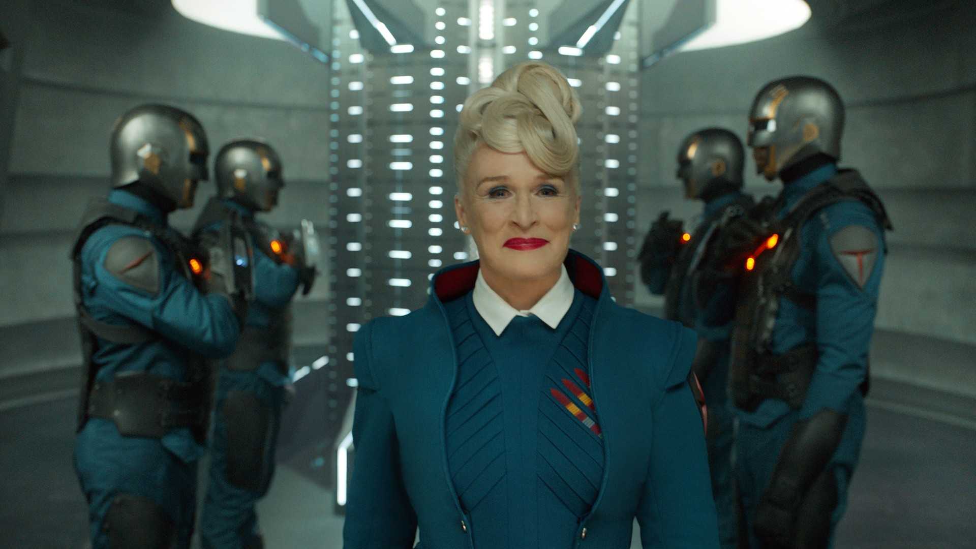 Nova Prime with the Nova Corps in Guardians of the Galaxy