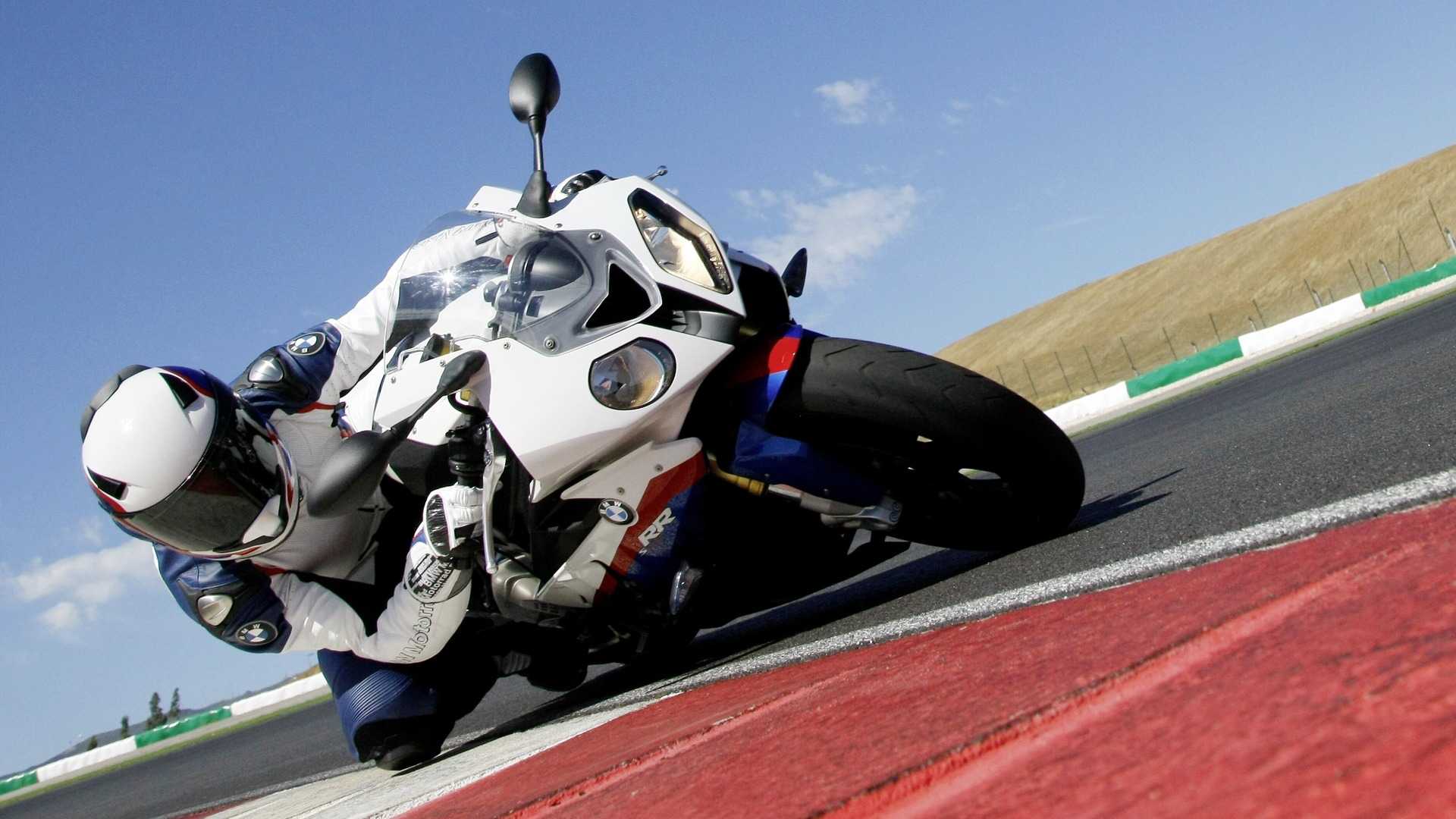 2009 BMW S 1000 RR cornering on a racetrack