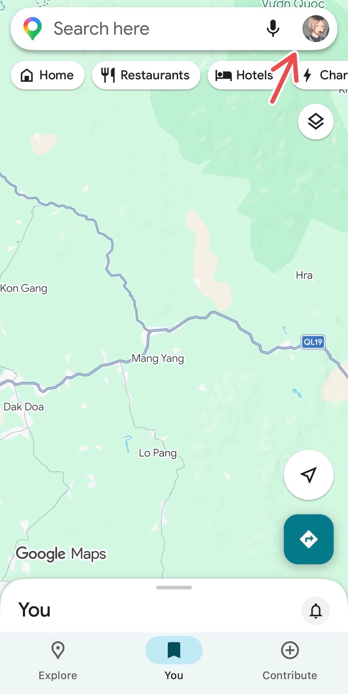 Profile picture on Google Maps.