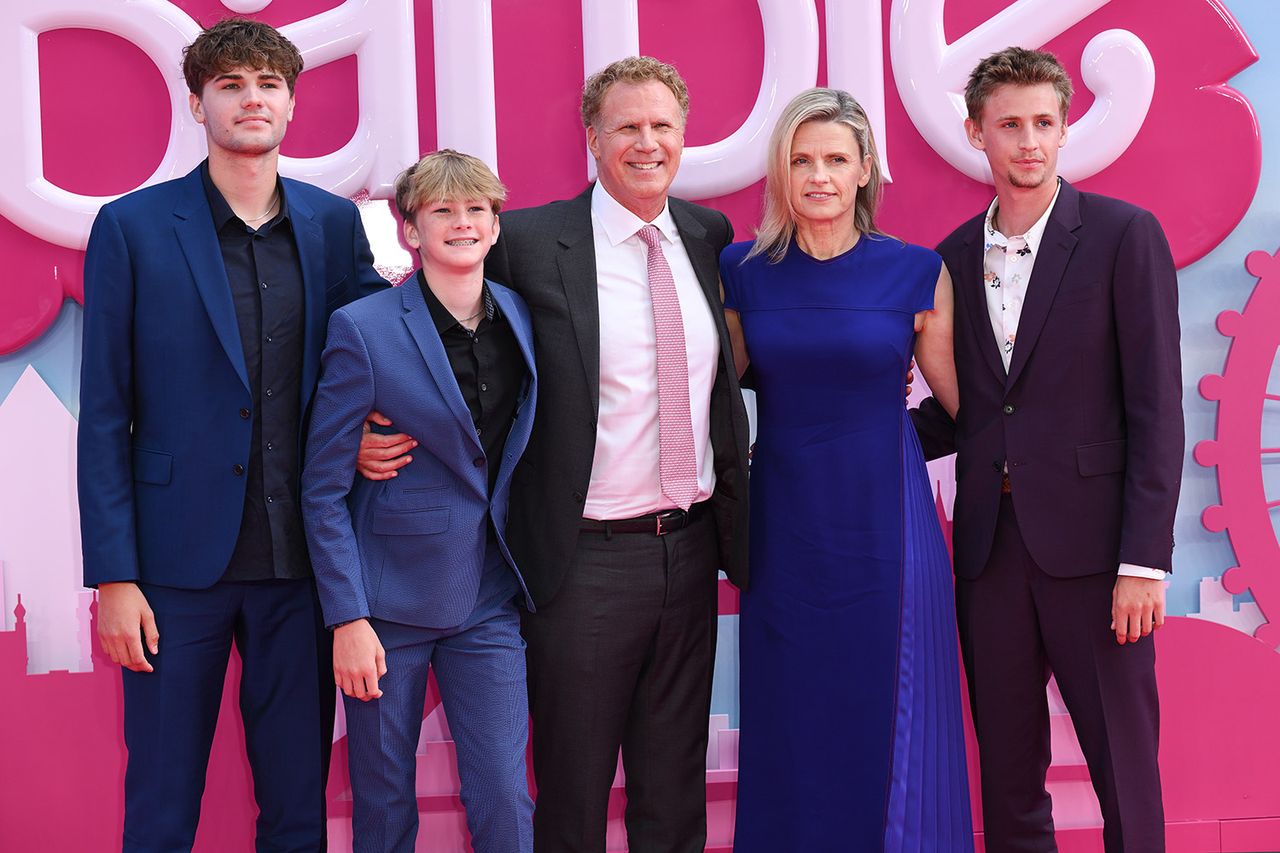 Mattias Paulin Ferrell, Axel Paulin Ferrell, Will Ferrell, Viveca Paulin and Magnus Paulin Ferrell attend the
