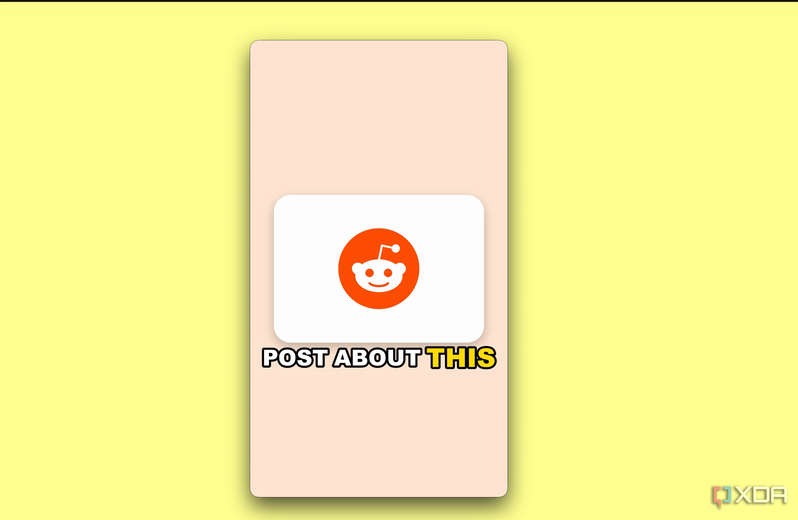 Reddit logo B-roll card, caption POST ABOUT THIS