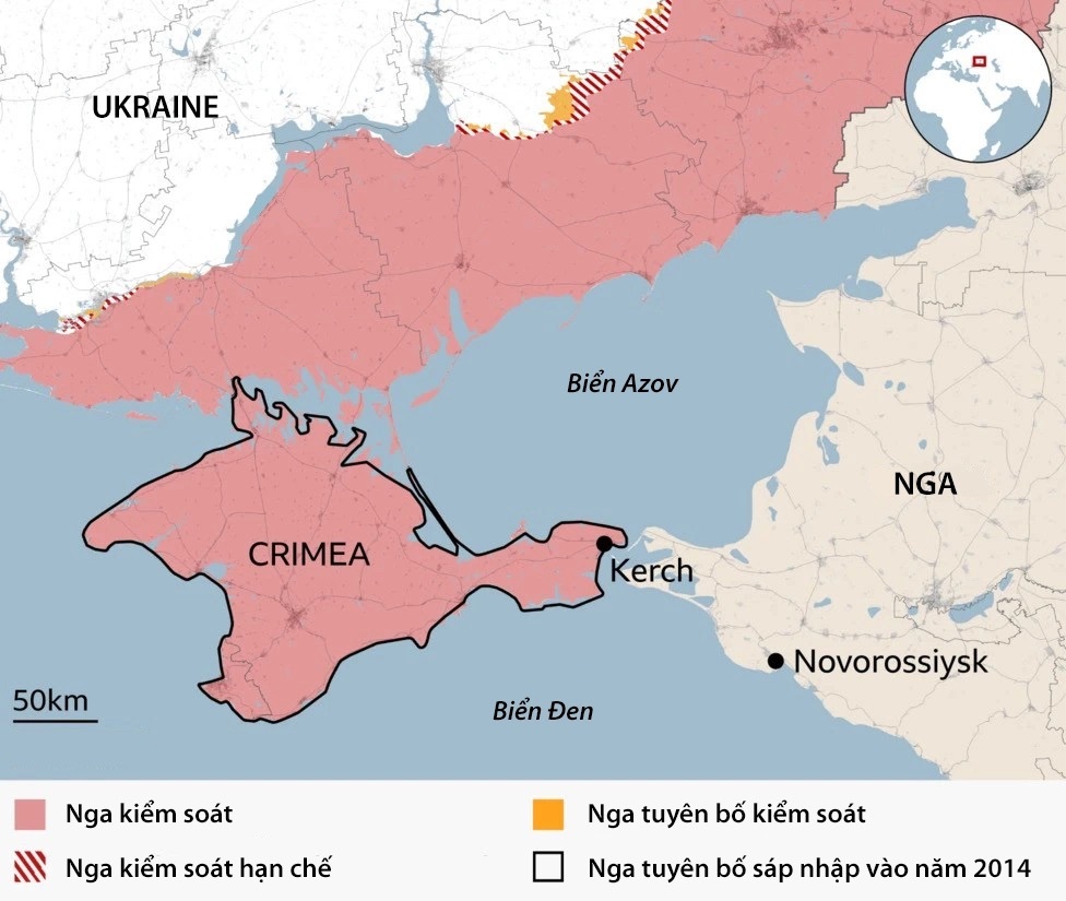Biển Azov nguy cơ thành 'điểm nghẽn hậu cần' của Nga