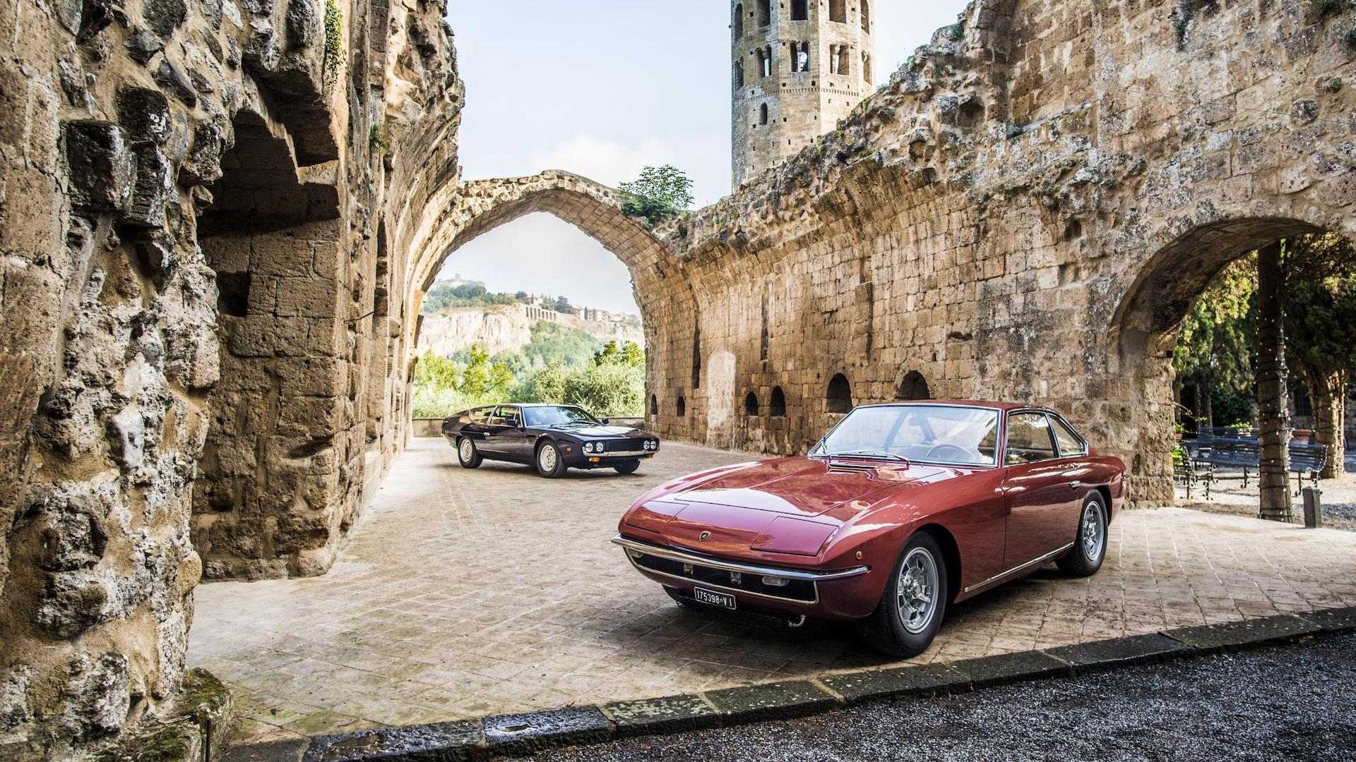 1968 Lamborghini Islero And 1968 Lamborghini Espada Front Angle Group Shot