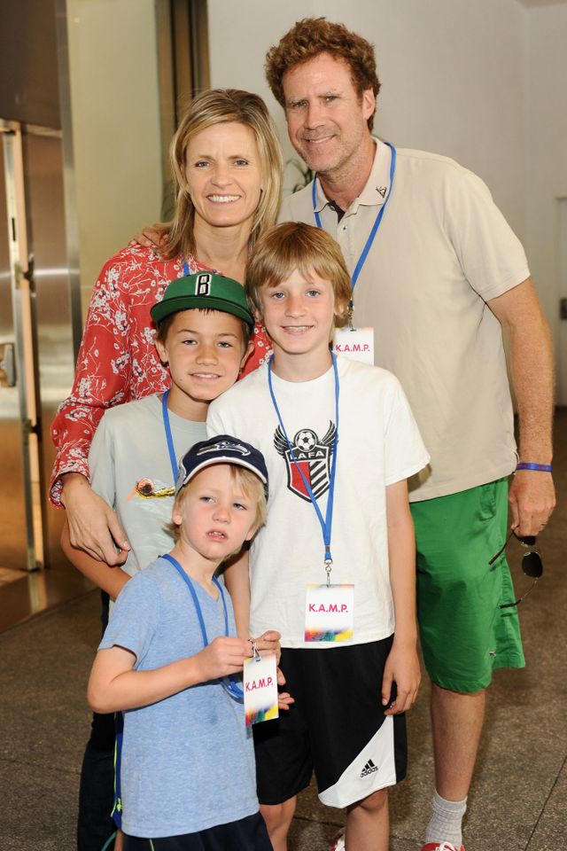 Will Ferrell, Viveca Paulin Ferrell and children attend Hammer Museum K.A.M.P. (Kids' Art Museum Project) 2014 on May 18, 2014