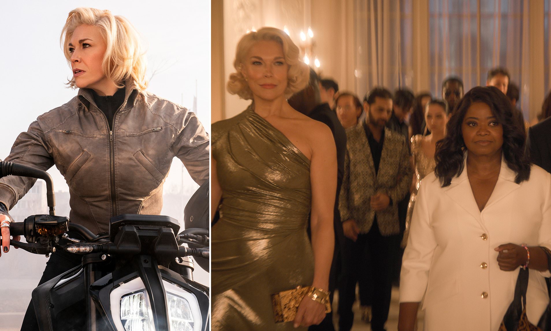 Hannah Waddingham is praised by critics as the 'glammest hitwoman in town' in 'Ride or Die'