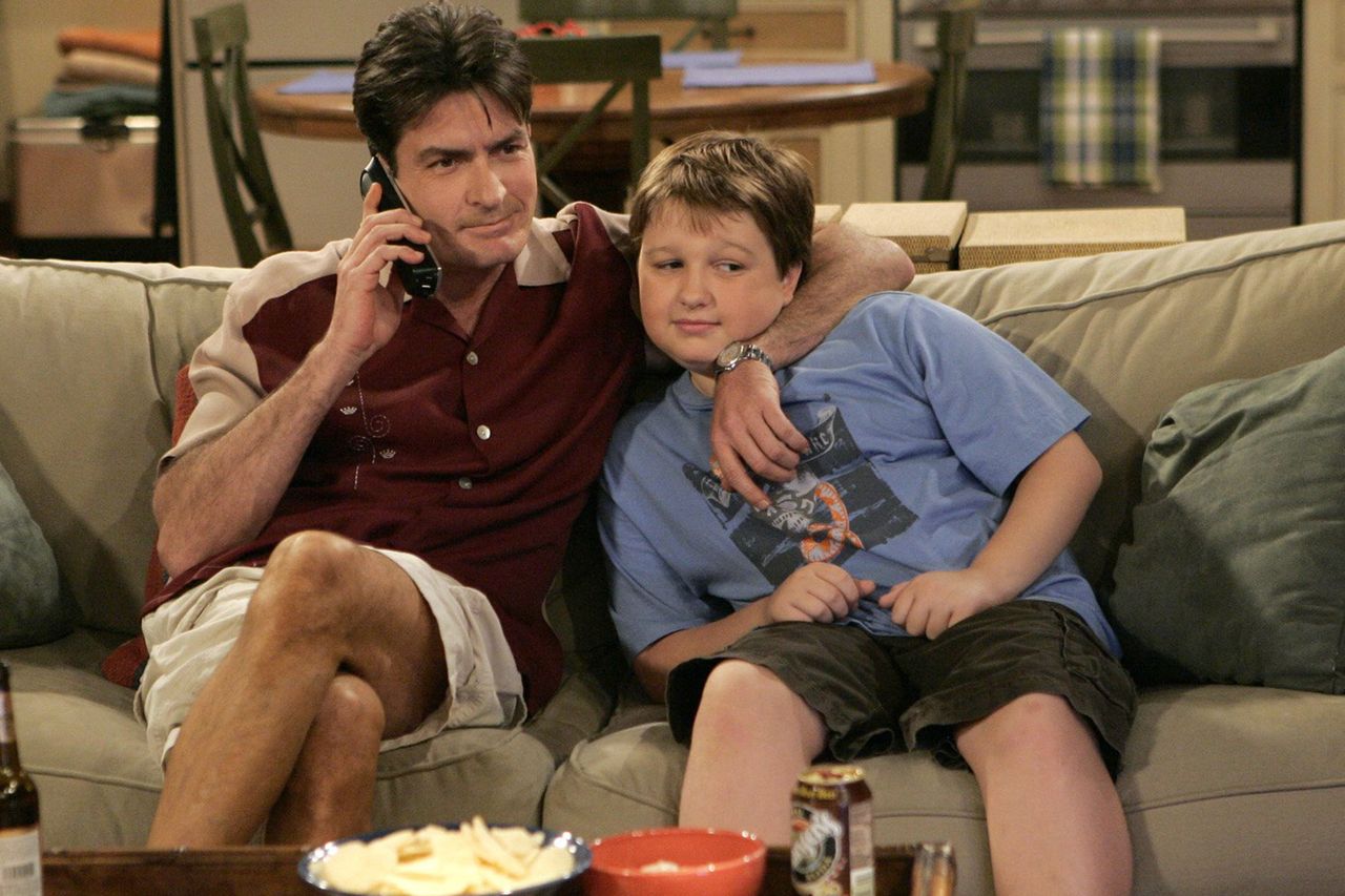 Charlie Sheen and Angus T. Jones in 'Two and a Half Men'