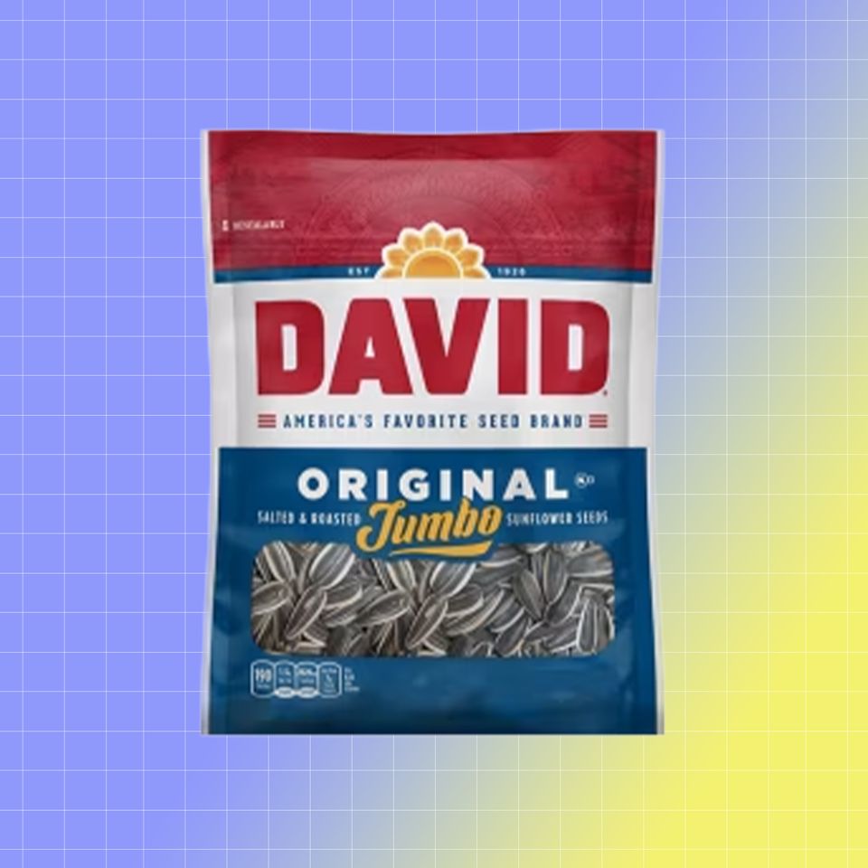 A package of David Original Jumbo sunflower seeds