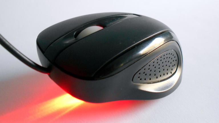 Why do optical computer mice always use red lights?