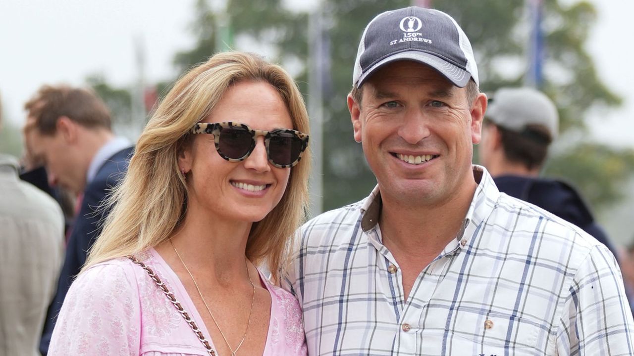 Harriet and Peter Phillips are seen at the Burghley Horse Trials at Burghley House, Stamford, Lincolnshire on September 07, 2024