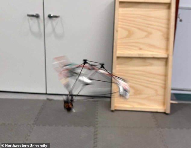 While it isn't completely invisible, the drone is about 10 times less visually perceptible than a conventional quadcopter