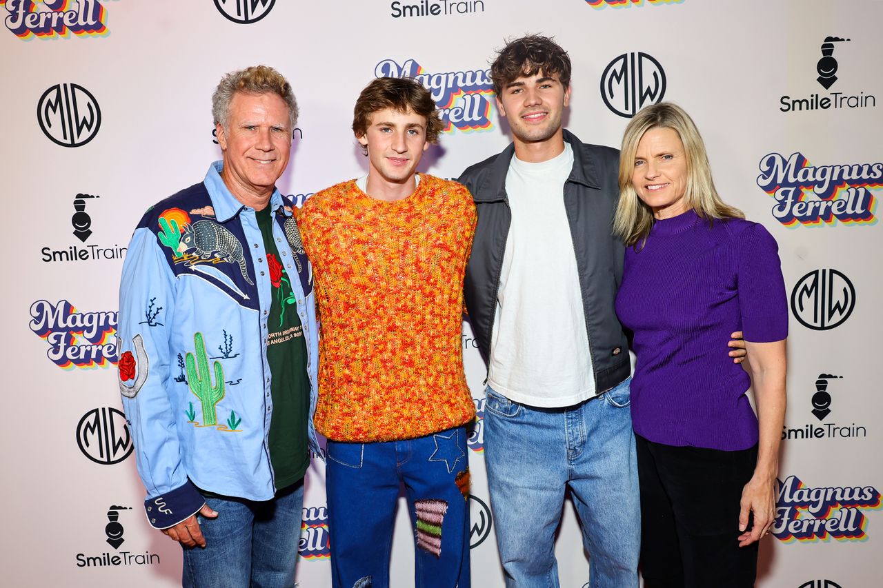 Will Ferrell, Magnus Paulin Ferrell, Mattias Paulin Ferrell, and Viveca Paulina Los Angeles 10 19 23