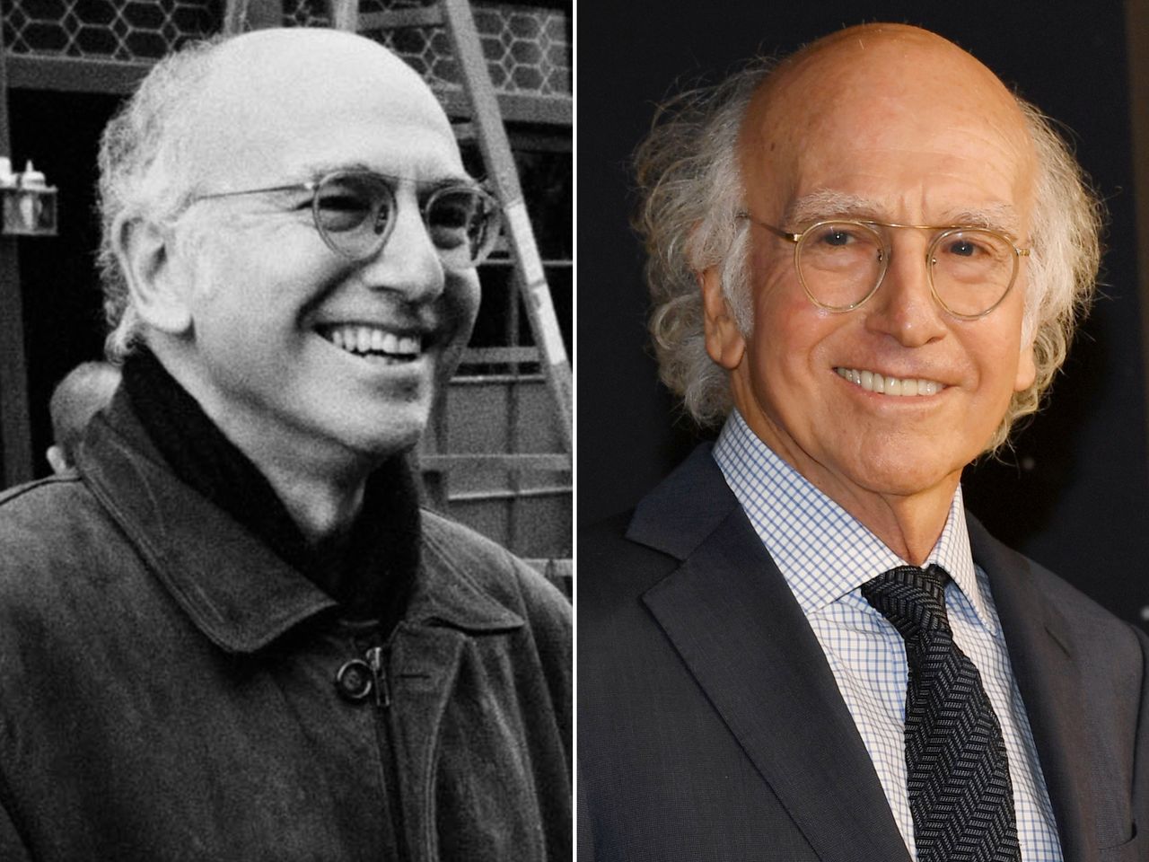 Larry David on the set of Seinfeld in 1998. ; Larry David attends the Premiere Of HBO's