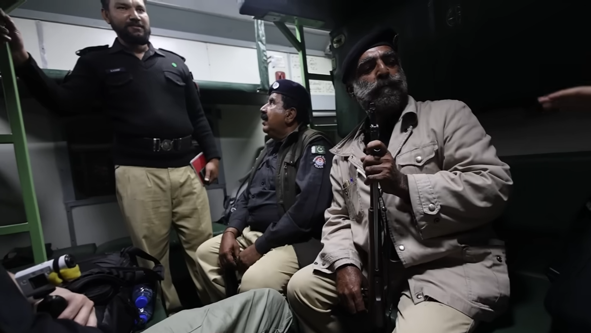Don't sleep on this train - then they showed me the AK-47s