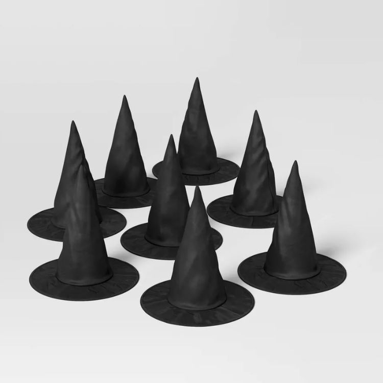 Black Witch Hats (Set of 8)