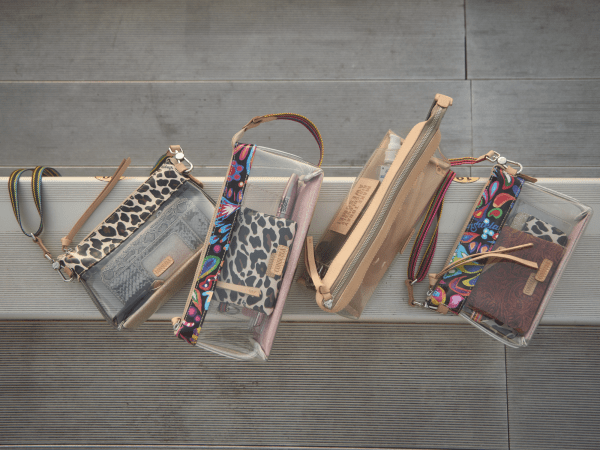 These bags fashionably comply with stadium rules. | Photo courtesy of Consuela