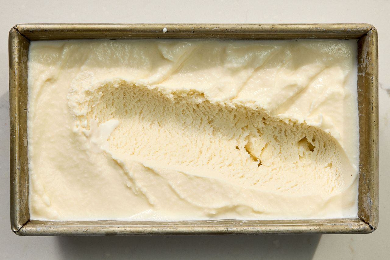 No-churn ice cream made with a food processor.