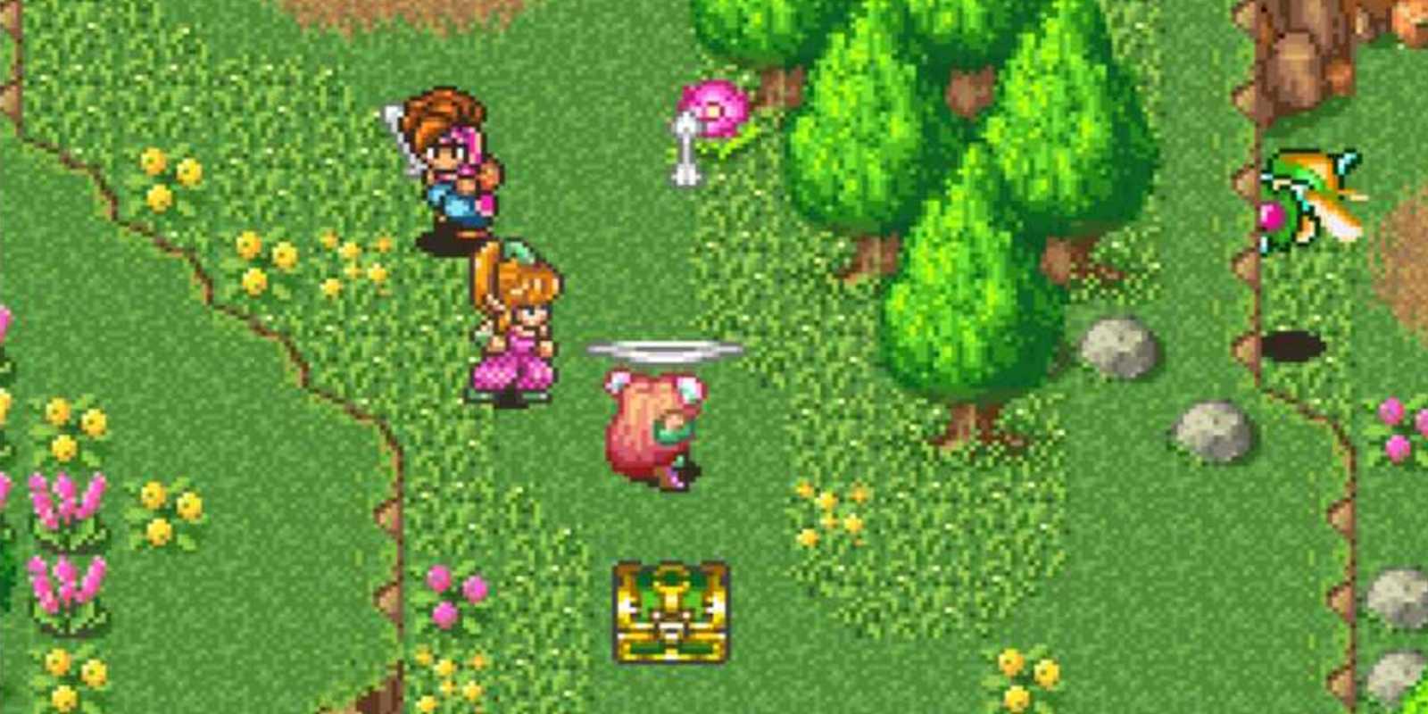 Secret of Mana Gaea's Navel battle against hornets