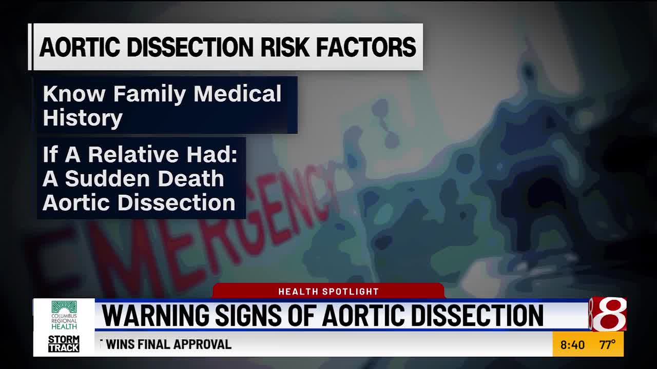 Warning signs of aortic dissection