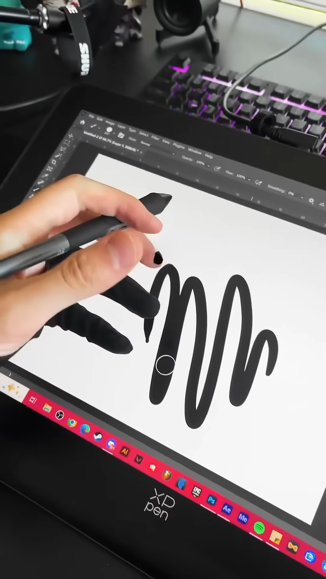 First impressions of drawing on a digital screen