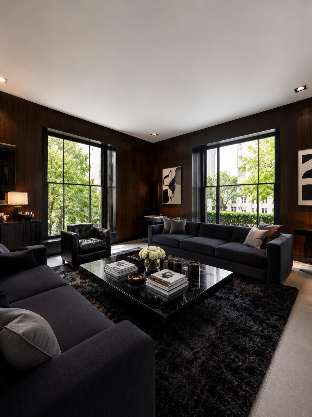 The walnut living room set