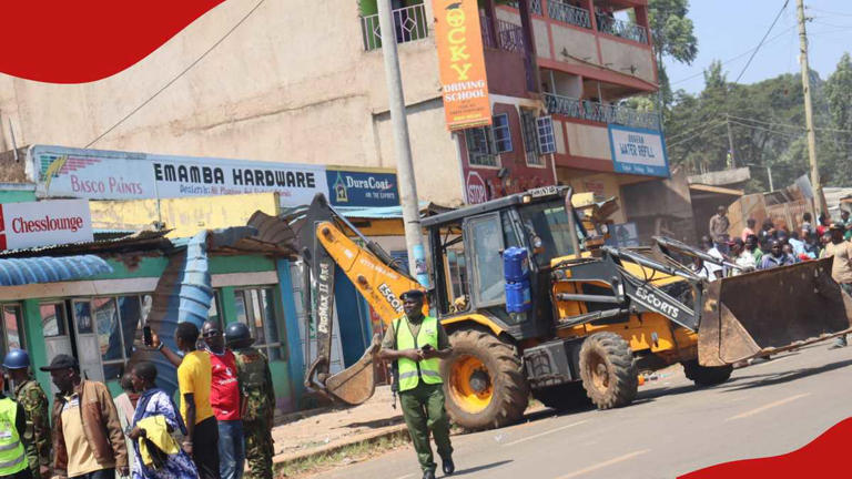 KENHA demolishes businesses, structures along key highway in crackdown ...