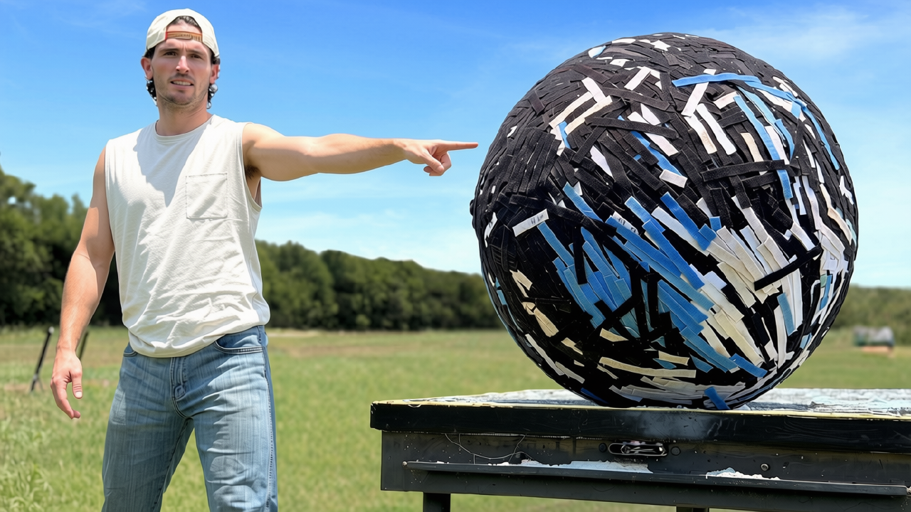 Can a giant Velcro ball stop a bullet?