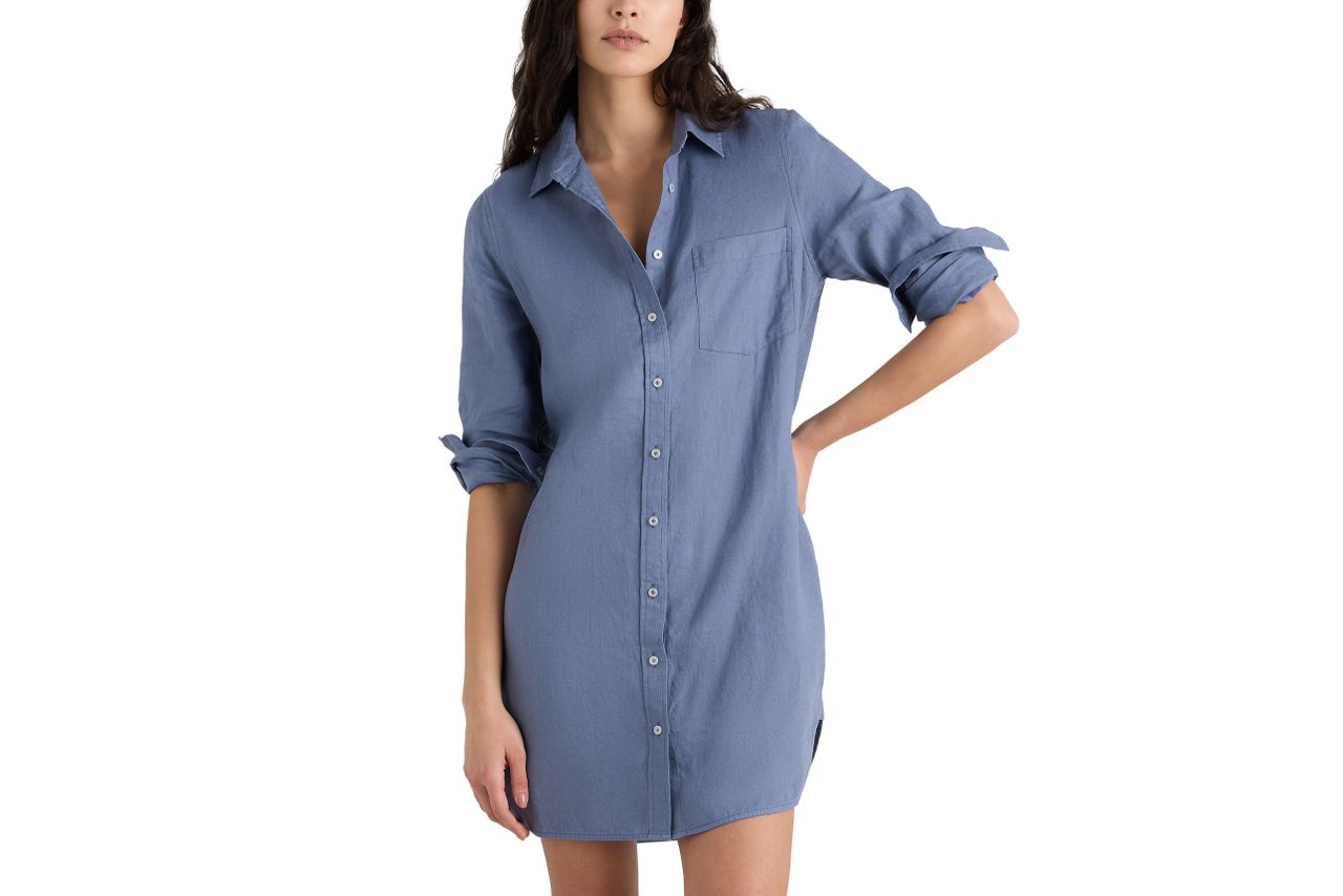 Quince 100% European Linen Shirt Dress