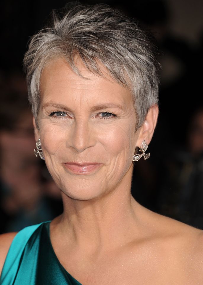 Jamie Lee Curtis smiling at a formal event