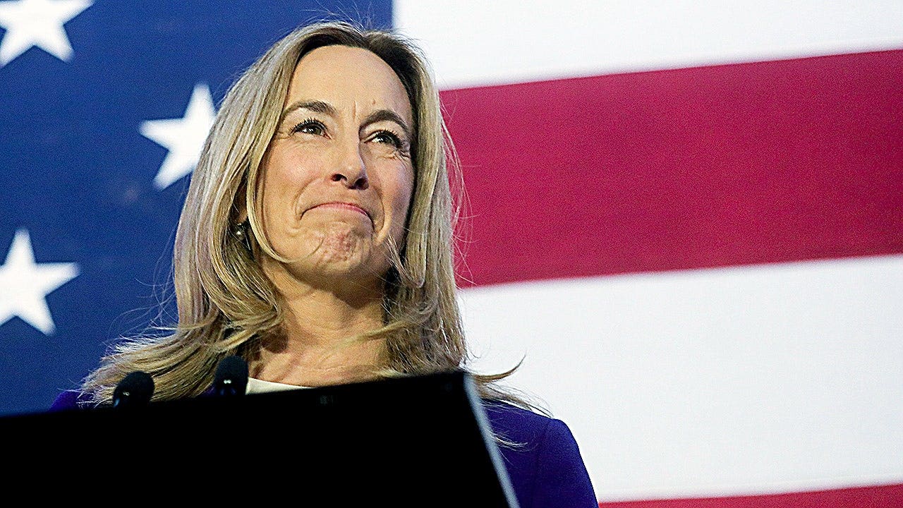 New Jersey Gov. Mikie Sherrill addresses a crowd in Middlesex County.