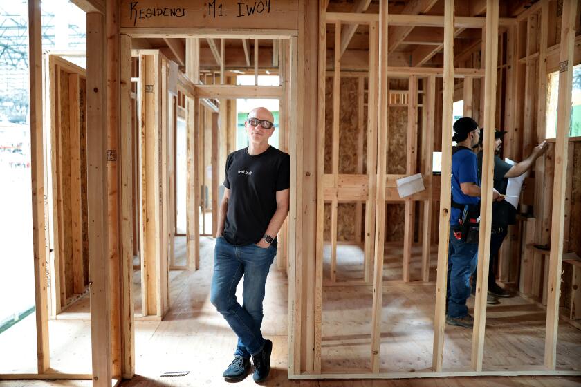 Plant Prefab founder Steve Glenn at the company's new factory in Arvin, Calif.
