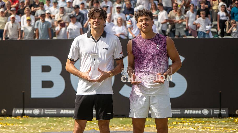 Ben Shelton defeats Taylor Fritz to win the 2026 BOSS OPEN in Stuttgart, Germany.