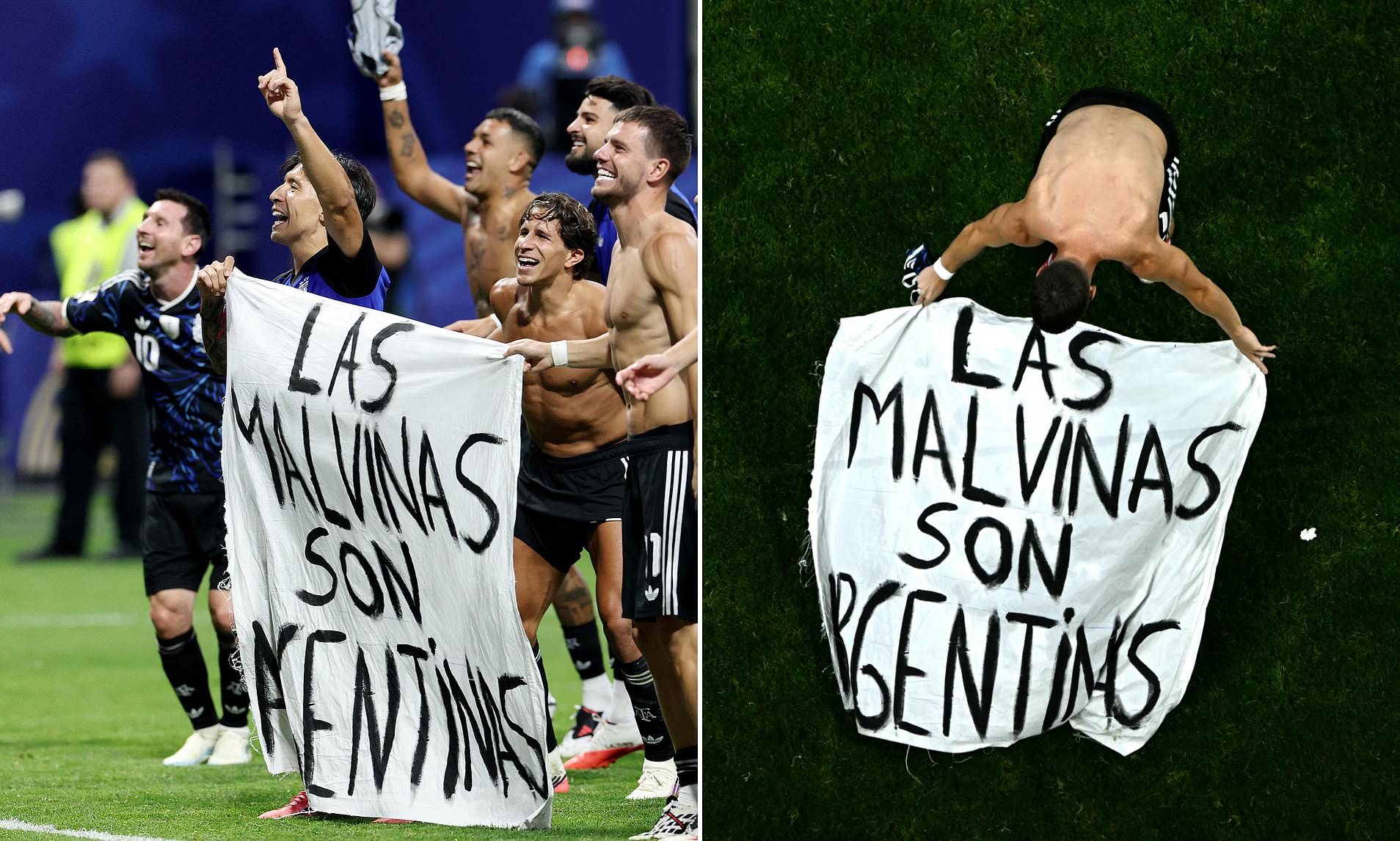 'It's a sad part of our history... and it hurts': Argentinian player defends Falkland Islands banner